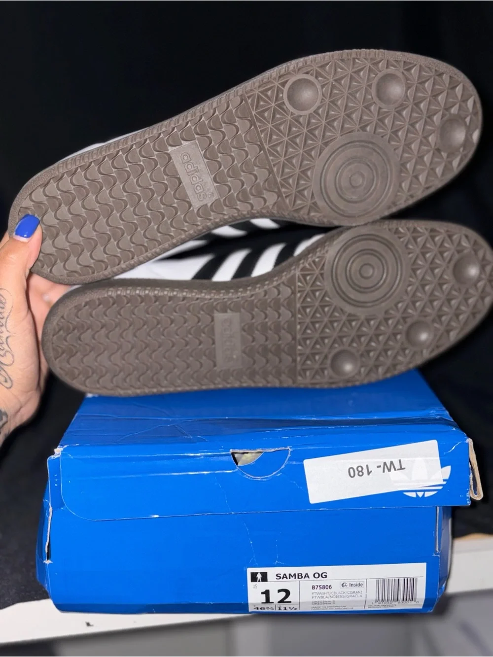 adidas Samba OG Black White Brown Sole
